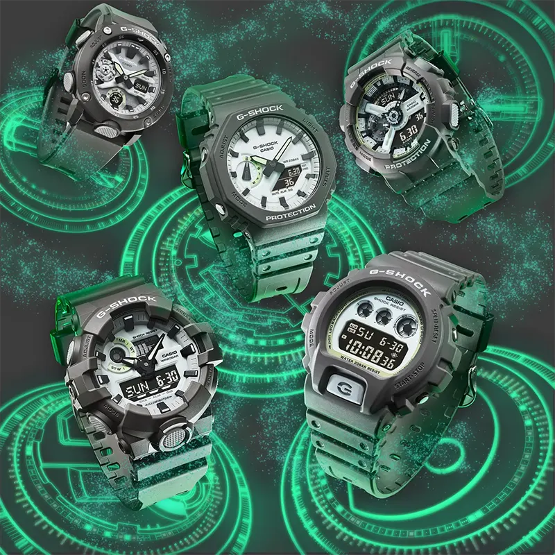 G-Shock Carbon Core Grey-White Combination Men's Watch- GA-2100HD-8A
